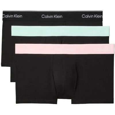 Calvin Low Rise Trunk 3Pk XL BLACK W BLACK WB BLACK W FEEL THE XL Calvin Low Rise Trunk 3Pk XL BLACK W BLACK WB BLACK W FEEL THE XL