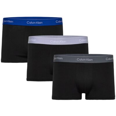 Calvin Low Rise Trunk 3Pk XL BLACK W ROYALTY WB BLACK W CASUAL XL Calvin Low Rise Trunk 3Pk XL BLACK W ROYALTY WB BLACK W CASUAL XL