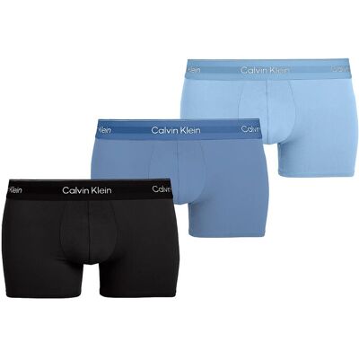 Calvin Low Rise Trunk 3Pk XS BLACK GLACIER BLUE BELL XS Calvin Low Rise Trunk 3Pk XS BLACK GLACIER BLUE BELL XS