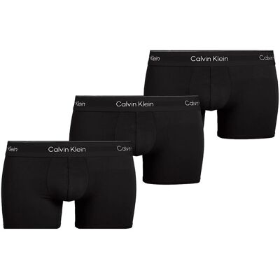 Calvin Low Rise Trunk 3Pk XS BLACK W DTM WB XS Calvin Low Rise Trunk 3Pk XS BLACK W DTM WB XS