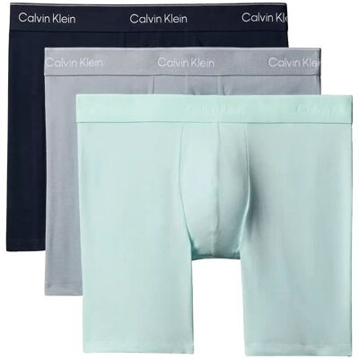 Calvin Boxer Brief 3Pk M SHORELINE W DTM WB MISTY GREY W M Calvin Boxer Brief 3Pk M SHORELINE W DTM WB MISTY GREY W M