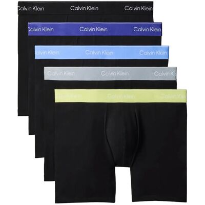 Calvin Boxer Brief 5Pk M BLACK WB BLUE DESCENT WB GREEN BL M Calvin Boxer Brief 5Pk M BLACK WB BLUE DESCENT WB GREEN BL M