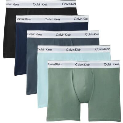 Calvin Boxer Brief 5Pk M BLACK SHORELINE SEA SPRAY NIAGARA M M Calvin Boxer Brief 5Pk M BLACK SHORELINE SEA SPRAY NIAGARA M M