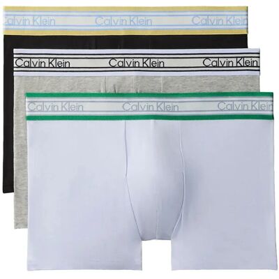 Calvin Trunk 3Pk XL BLACK HEAVENLY IRIS GREY HEATHER XL Calvin Trunk 3Pk XL BLACK HEAVENLY IRIS GREY HEATHER XL