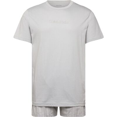 Calvin S/S Crew Poplin Boxer Set L HARBOR MIST TOP W TRAIL STRIPE_HAR L Calvin S/S Crew Poplin Boxer Set L HARBOR MIST TOP W TRAIL STRIPE_HAR L