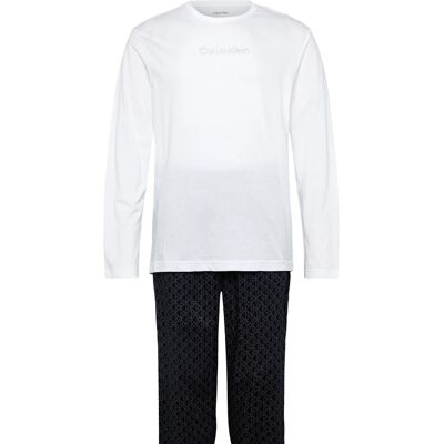 Calvin Ls Tee Pant Set M CLASSIC WHITE TOP W/ BIJOU MODERN C M Calvin Ls Tee Pant Set M CLASSIC WHITE TOP W/ BIJOU MODERN C M
