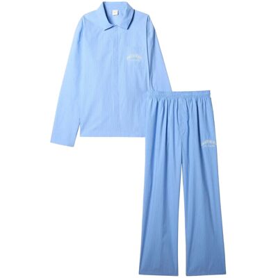 Calvin Heritage Crest L/S Shirt & Pant M SLIM STRIPE BLUE DESCENT M Calvin Heritage Crest L/S Shirt & Pant M SLIM STRIPE BLUE DESCENT M