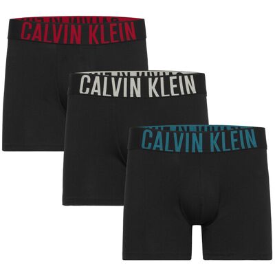 Calvin Boxer Brief 3Pk XL BLACK W OATMEAL LOGO BLACK W AGE XL Calvin Boxer Brief 3Pk XL BLACK W OATMEAL LOGO BLACK W AGE XL