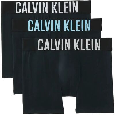 Calvin Boxer Brief 3Pk XL BLACK W HARBOR MIST LOGO BLACK W XL Calvin Boxer Brief 3Pk XL BLACK W HARBOR MIST LOGO BLACK W XL