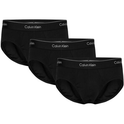 Calvin Hip Brief 3Pk XS BLACK W BLACK WB XS Calvin Hip Brief 3Pk XS BLACK W BLACK WB XS