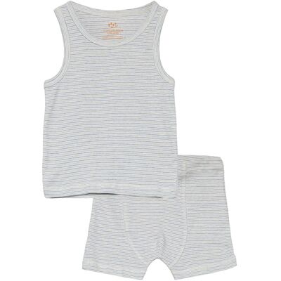 Copenhagen Colors Tank-Top And Boxershorts Striped 122 LT. BLUE STRIPE 122 Copenhagen Colors Tank-Top And Boxershorts Striped 122 LT. BLUE STRIPE 122