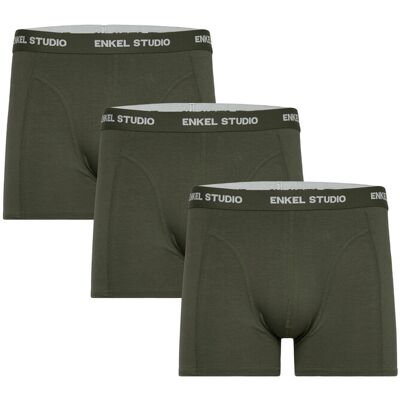 Enkel Studio Boxer Bambus 3Pack Eskarlo XXL ARMY XXL Enkel Studio Boxer Bambus 3Pack Eskarlo XXL ARMY XXL