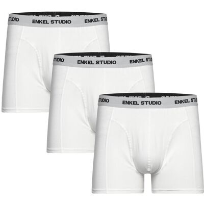 Enkel Studio Boxer Bambus 3Pack Eskarlo M WHITE M Enkel Studio Boxer Bambus 3Pack Eskarlo M WHITE M