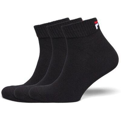 FILA Socks Fila 3Pk Quarter Plain Socks 39-42 BLACK 39-42 FILA Socks Fila 3Pk Quarter Plain Socks 39-42 BLACK 39-42