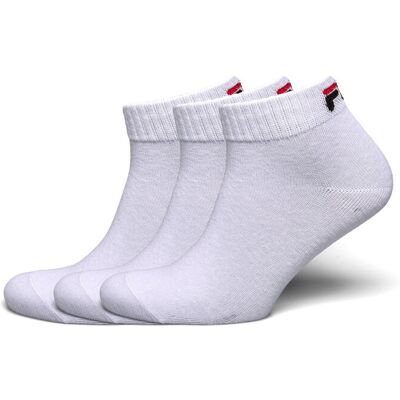 FILA Socks Fila 3Pk Quarter Plain Socks 39-42 WHITE 39-42 FILA Socks Fila 3Pk Quarter Plain Socks 39-42 WHITE 39-42