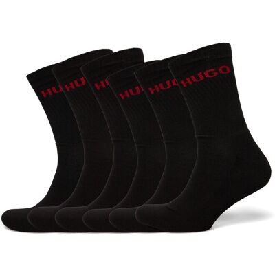 HUGO 6P Qs Rib Logo Cc 43-46 BLACK 43-46 HUGO 6P Qs Rib Logo Cc 43-46 BLACK 43-46