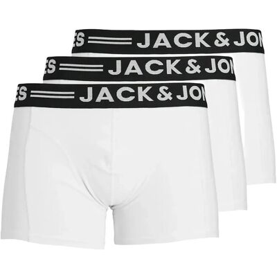 Jack & Jones Sense Trunks 3-Pack Noos XL WHITE XL Jack & Jones Sense Trunks 3-Pack Noos XL WHITE XL