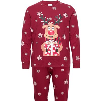 Happy Seasons Rudolfs Cute Pyjamas Rød L RED L Happy Seasons Rudolfs Cute Pyjamas Rød L RED L