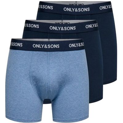ONLY & SONS Onsfitz Solid Boxer 3Pack Noos XXL MEDIUM BLUE MELANGE XXL ONLY & SONS Onsfitz Solid Boxer 3Pack Noos XXL MEDIUM BLUE MELANGE XXL
