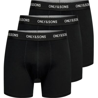 ONLY & SONS Onsbasic Solid Boxer 3Pack Noos XXL BLACK XXL ONLY & SONS Onsbasic Solid Boxer 3Pack Noos XXL BLACK XXL