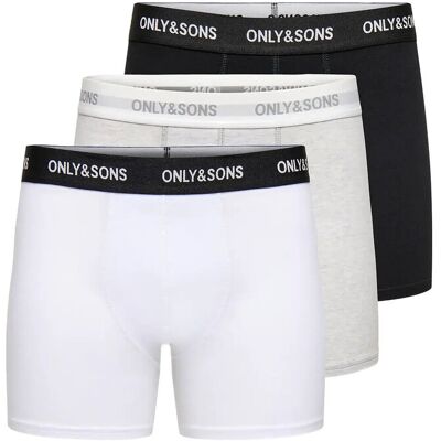 ONLY & SONS Onsbasic Solid Boxer 3Pack Noos XXL LIGHT GREY MELANGE XXL ONLY & SONS Onsbasic Solid Boxer 3Pack Noos XXL LIGHT GREY MELANGE XXL