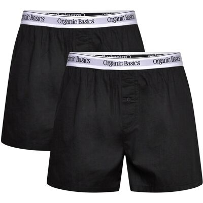 Organic Basics Easy Boxer Shorts 2-Pack L BLACK L Organic Basics Easy Boxer Shorts 2-Pack L BLACK L