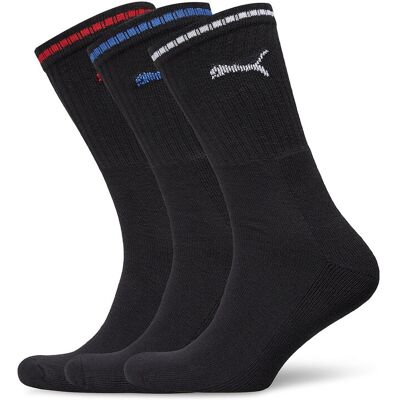 Puma Unisex Striped Crew Sock 3P 35-38 BLACK 35-38 Puma Unisex Striped Crew Sock 3P 35-38 BLACK 35-38