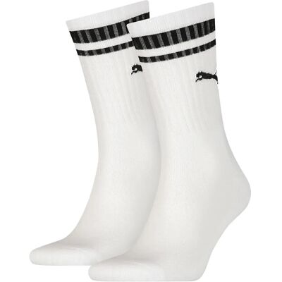 Puma Unisex Heritage Crew Sock 2P 39-42 WHITE 39-42 Puma Unisex Heritage Crew Sock 2P 39-42 WHITE 39-42