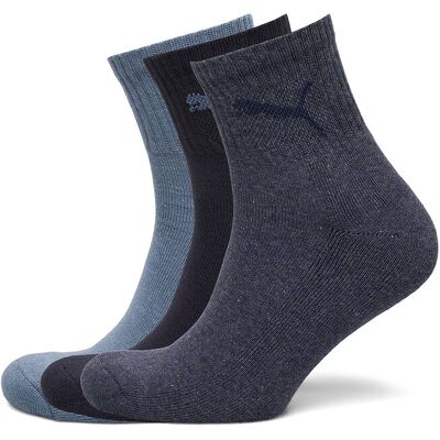 Puma Unisex Short Crew 3P 35-38 DENIM BLUE 35-38 Puma Unisex Short Crew 3P 35-38 DENIM BLUE 35-38