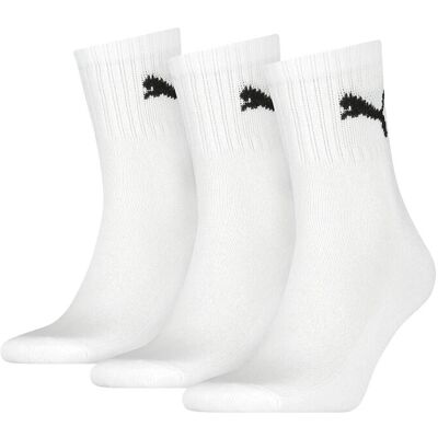 Puma Unisex Short Crew 3P 35-38 WHITE 35-38 Puma Unisex Short Crew 3P 35-38 WHITE 35-38