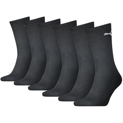Puma Unisex Crew Sock 6P Ecom 43-46 BLACK 43-46 Puma Unisex Crew Sock 6P Ecom 43-46 BLACK 43-46