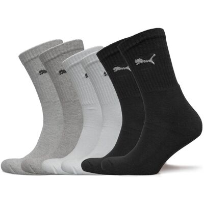 Puma Unisex Crew Sock 6P Ecom 39-42 GREY COMBO 39-42 Puma Unisex Crew Sock 6P Ecom 39-42 GREY COMBO 39-42