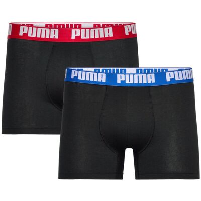 Puma Men Everyday Basic Boxers 2P S BLACK / BLUE / RED S Puma Men Everyday Basic Boxers 2P S BLACK / BLUE / RED S
