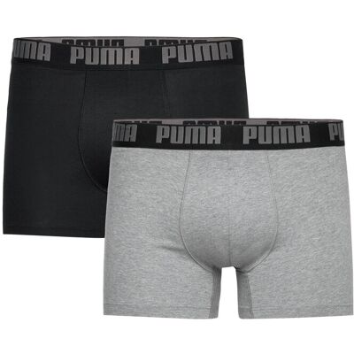 Puma Men Everyday Basic Boxers 2P XXL GREY MELANGE / BLACK XXL Puma Men Everyday Basic Boxers 2P XXL GREY MELANGE / BLACK XXL