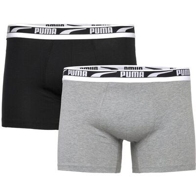 Puma Men Everyday Multi Logo Boxers XL GREY MELANGE / BLACK XL Puma Men Everyday Multi Logo Boxers XL GREY MELANGE / BLACK XL