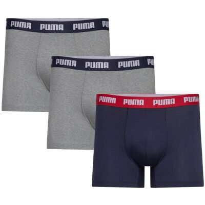 Puma Men Everyday Boxers 3P M GREY / NAVY / RED COMBO M Puma Men Everyday Boxers 3P M GREY / NAVY / RED COMBO M