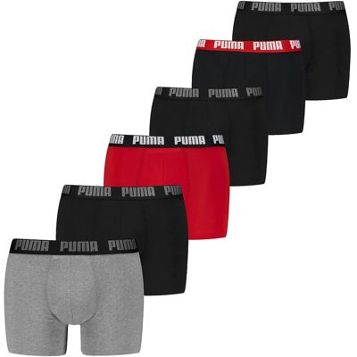 Puma Men Everyday Boxer 6P Ecom XXL GREY/RED/BLACK XXL Puma Men Everyday Boxer 6P Ecom XXL GREY/RED/BLACK XXL