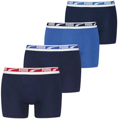 Puma Men Everyday Duo Logo Boxer 4P S BLUE COMBO S Puma Men Everyday Duo Logo Boxer 4P S BLUE COMBO S