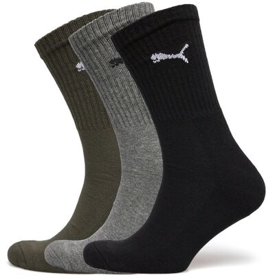 Puma Unisex Crew Sock 3P 35-38 GREEN COMBO 35-38 Puma Unisex Crew Sock 3P 35-38 GREEN COMBO 35-38