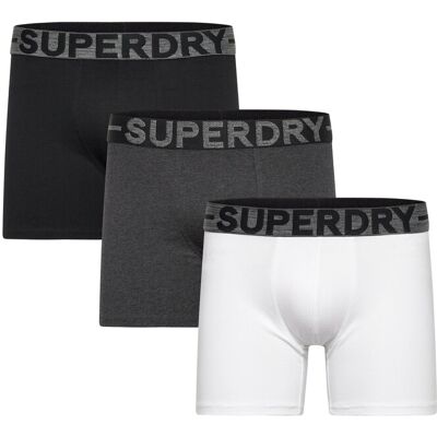 Superdry Boxer Triple Pack XXL BLACK/GREY/OPTIC XXL Superdry Boxer Triple Pack XXL BLACK/GREY/OPTIC XXL