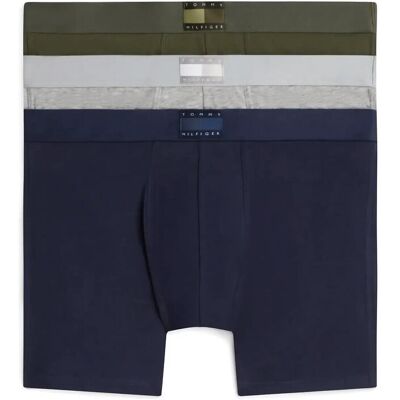 Tommy Hilfiger 3P Boxer Brief S ANTQ SILV PTCH BLU ARM GRN S Tommy Hilfiger 3P Boxer Brief S ANTQ SILV PTCH BLU ARM GRN S