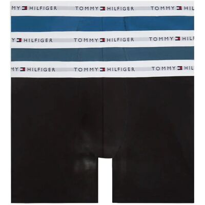 Tommy Hilfiger 3P Boxer Brief S BLK BLU JN AG SEA S Tommy Hilfiger 3P Boxer Brief S BLK BLU JN AG SEA S