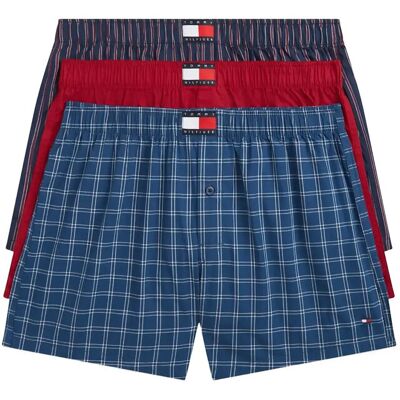 Tommy Hilfiger 3P Woven Boxer Print S WND PN CHK RAS JUC RWB STPE S Tommy Hilfiger 3P Woven Boxer Print S WND PN CHK RAS JUC RWB STPE S