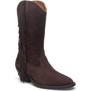 ANGULUS Bootie - Block Heel - With Zippe 38 2193 DARK BROWN 38 ANGULUS Bootie - Block Heel - With Zippe 38 2193 DARK BROWN 38