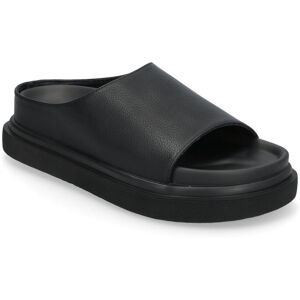 Bianco Biamilano Slide Tumbled Faux Leather 38 BLACK 38 Bianco Biamilano Slide Tumbled Faux Leather 38 BLACK 38