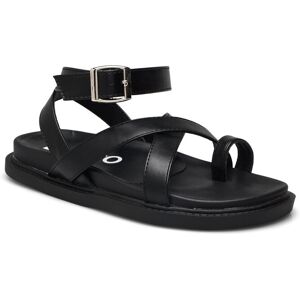 Bianco Biaoslo Toe Post Sandal Faux Leather 38 BLACK 38 Bianco Biaoslo Toe Post Sandal Faux Leather 38 BLACK 38
