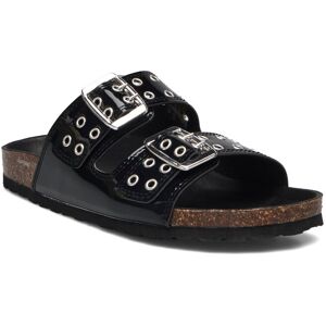 Bianco Biamiami Two Buckle Slide Patent Leather 40 BLACK 40 Bianco Biamiami Two Buckle Slide Patent Leather 40 BLACK 40