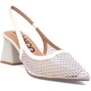 Bianco Biamaralyn Slingback Rhinestone Mesh 40 OFF WHITE 40 Bianco Biamaralyn Slingback Rhinestone Mesh 40 OFF WHITE 40