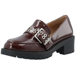 Bianco Biapearl Buckle Loafer Faux Leather 40 BURGUNDY PATENT 40 Bianco Biapearl Buckle Loafer Faux Leather 40 BURGUNDY PATENT 40
