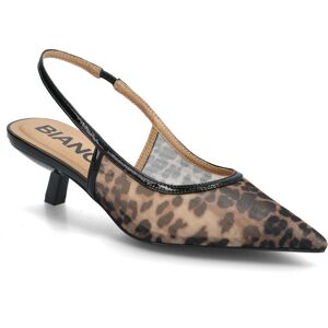 Bianco Biakristin Kitten Heel Slingback Mesh 37 LEO MESH 37 Bianco Biakristin Kitten Heel Slingback Mesh 37 LEO MESH 37